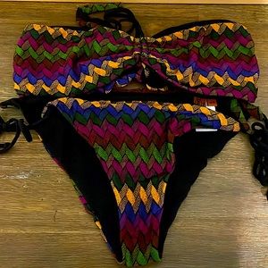 Missoni bikini size 40 multi color strappy